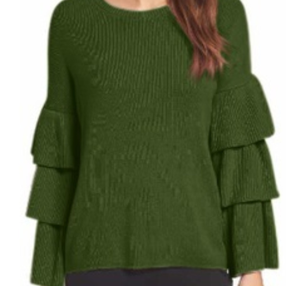 3 Tier Ruffle Sleeve Sweater